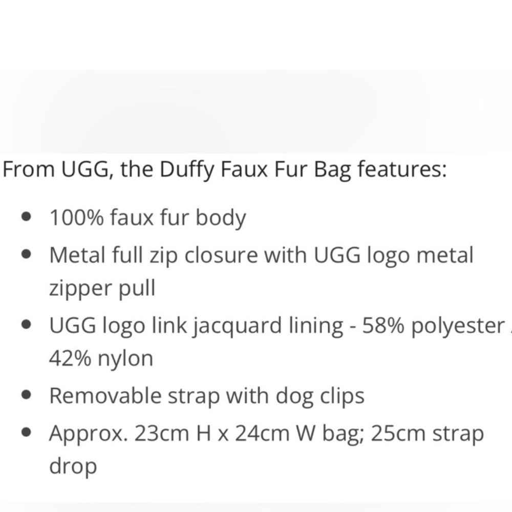 New With Tags UGG duffy purse